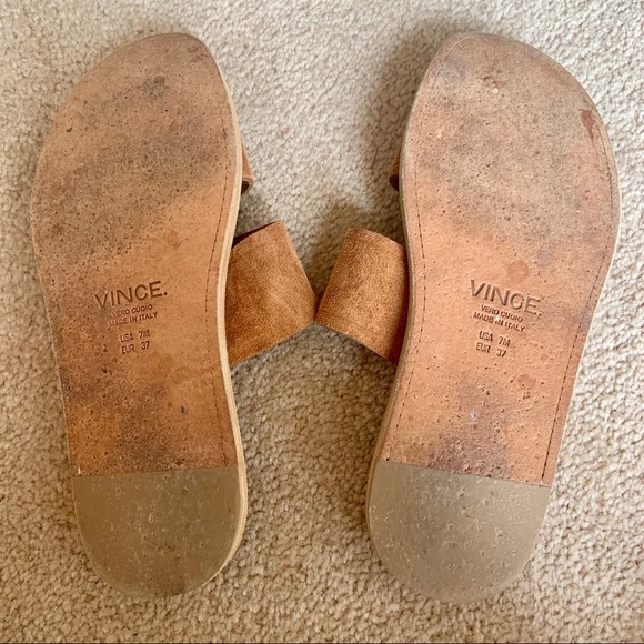 Vince Travis Two Strap Suede Sandals - Picture 5 of 5